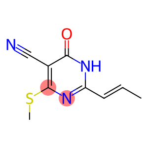 4-(methylsulfanyl)-6-oxo-2-(1-propenyl)-1,6-dihydro-5-pyrimidinecarbonitrile