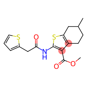 methyl 6-methyl-2-[(2-thienylacetyl)amino]-4,5,6,7-tetrahydro-1-benzothiophene-3-carboxylate