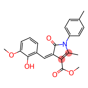 methyl 4-(2-hydroxy-3-methoxybenzylidene)-2-methyl-1-(4-methylphenyl)-5-oxo-4,5-dihydro-1H-pyrrole-3-carboxylate