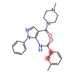 3-methyl-N-{4-[(4-methyl-1-piperazinyl)carbonyl]-1-phenyl-1H-pyrazol-5-yl}benzamide