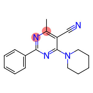 4-methyl-2-phenyl-6-(1-piperidinyl)-5-pyrimidinecarbonitrile