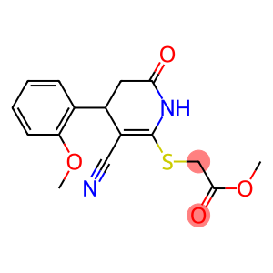 methyl {[3-cyano-4-(2-methoxyphenyl)-6-oxo-1,4,5,6-tetrahydro-2-pyridinyl]sulfanyl}acetate