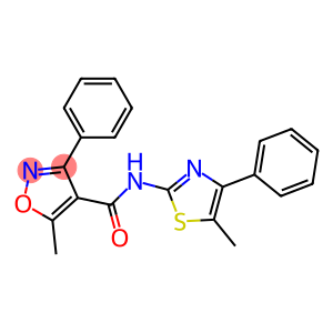 5-methyl-N-(5-methyl-4-phenyl-1,3-thiazol-2-yl)-3-phenyl-4-isoxazolecarboxamide