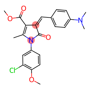 methyl 1-(3-chloro-4-methoxyphenyl)-4-[4-(dimethylamino)benzylidene]-2-methyl-5-oxo-4,5-dihydro-1H-pyrrole-3-carboxylate