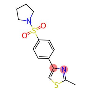 2-methyl-4-[4-(1-pyrrolidinylsulfonyl)phenyl]-1,3-thiazole