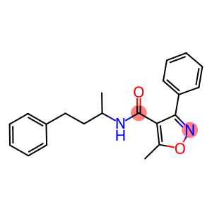 5-methyl-N-(1-methyl-3-phenylpropyl)-3-phenyl-4-isoxazolecarboxamide