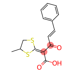 2-(4-methyl-1,3-dithiolan-2-ylidene)-3-oxo-5-phenyl-4-pentenoic acid