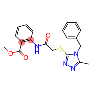 methyl 2-[({[5-methyl-4-(phenylmethyl)-4H-1,2,4-triazol-3-yl]sulfanyl}acetyl)amino]benzoate