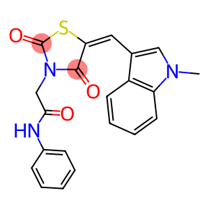 2-{5-[(1-methyl-1H-indol-3-yl)methylene]-2,4-dioxo-1,3-thiazolidin-3-yl}-N-phenylacetamide