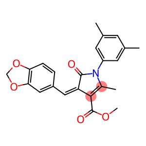 methyl 4-(1,3-benzodioxol-5-ylmethylene)-1-(3,5-dimethylphenyl)-2-methyl-5-oxo-4,5-dihydro-1H-pyrrole-3-carboxylate