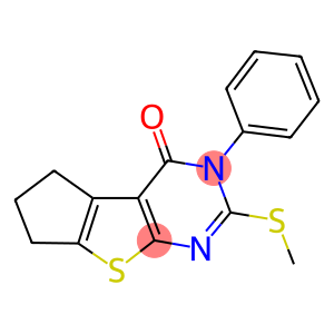 2-(methylsulfanyl)-3-phenyl-3,5,6,7-tetrahydro-4H-cyclopenta[4,5]thieno[2,3-d]pyrimidin-4-one