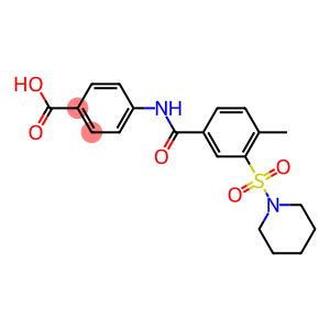 4-{[4-methyl-3-(1-piperidinylsulfonyl)benzoyl]amino}benzoic acid