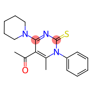 1-[6-methyl-1-phenyl-4-(1-piperidinyl)-2-thioxo-1,2-dihydro-5-pyrimidinyl]ethanone