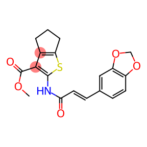 methyl 2-{[3-(1,3-benzodioxol-5-yl)acryloyl]amino}-5,6-dihydro-4H-cyclopenta[b]thiophene-3-carboxylate