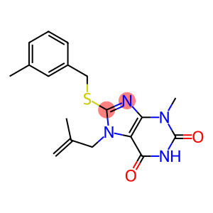 3-methyl-8-[(3-methylbenzyl)sulfanyl]-7-(2-methyl-2-propenyl)-3,7-dihydro-1H-purine-2,6-dione