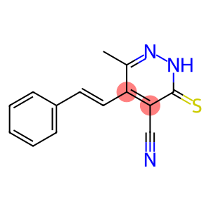 6-methyl-5-(2-phenylvinyl)-3-thioxo-2,3-dihydro-4-pyridazinecarbonitrile