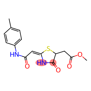 METHYL ((2E)-2-{2-[(4-METHYLPHENYL)AMINO]-2-OXOETHYLIDENE}-4-OXO-1,3-THIAZOLIDIN-5-YL)ACETATE