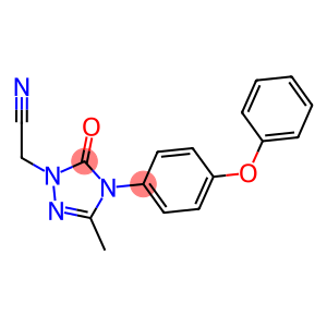 2-[3-METHYL-5-OXO-4-(4-PHENOXYPHENYL)-4,5-DIHYDRO-1H-1,2,4-TRIAZOL-1-YL]ACETONITRILE