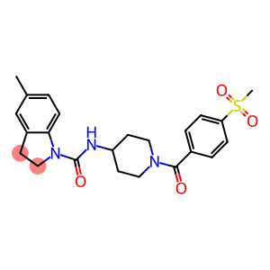 5-METHYL-N-(1-[4-(METHYLSULFONYL)BENZOYL]PIPERIDIN-4-YL)INDOLINE-1-CARBOXAMIDE