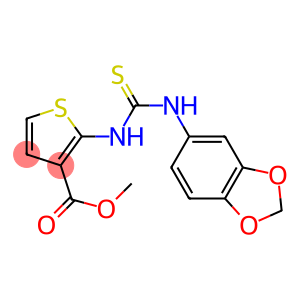 METHYL 2-(((BENZO[D]1,3-DIOXOLAN-5-YLAMINO)THIOXOMETHYL)AMINO)THIOPHENE-3-CARBOXYLATE