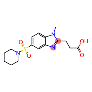 3-[1-METHYL-5-(PIPERIDIN-1-YLSULFONYL)-1H-BENZIMIDAZOL-2-YL]PROPANOIC ACID