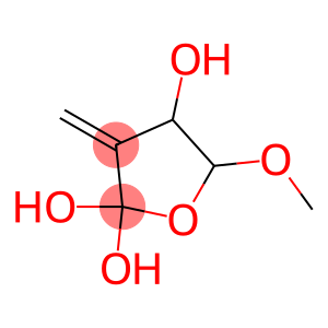 3-methylenehydroxy-5-methoxy-2,4-dihydroxytetrahydrofuran