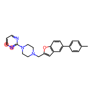 2-(4-([5-(4-METHYLPHENYL)-1-BENZOFURAN-2-YL]METHYL)PIPERAZIN-1-YL)PYRIMIDINE