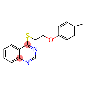 4-([2-(4-METHYLPHENOXY)ETHYL]THIO)QUINAZOLINE