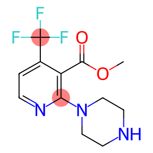 Methyl 2-(piperazin-1-yl)-4-(trifluoromethyl)pyridine-3-carboxylate, 3-(Methoxycarbonyl)-2-(piperazin-1-yl)-4-(trifluoromethyl)pyridine, 1-[3-(Methoxycarbonyl)-4-(trifluoromethyl)pyridin-2-yl]piperazine