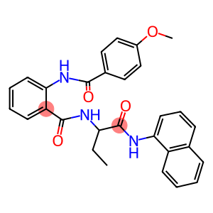 2-[(4-methoxybenzoyl)amino]-N-{1-[(1-naphthylamino)carbonyl]propyl}benzamide