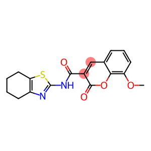 8-methoxy-2-oxo-N-(4,5,6,7-tetrahydro-1,3-benzothiazol-2-yl)-2H-chromene-3-carboxamide