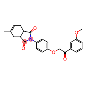 2-{4-[2-(3-methoxyphenyl)-2-oxoethoxy]phenyl}-5-methyl-3a,4,7,7a-tetrahydro-1H-isoindole-1,3(2H)-dione