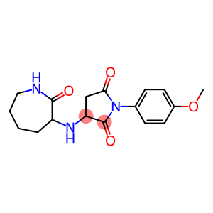 1-(4-methoxyphenyl)-3-[(2-oxo-3-azepanyl)amino]-2,5-pyrrolidinedione