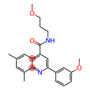 2-(3-methoxyphenyl)-N-(3-methoxypropyl)-6,8-dimethyl-4-quinolinecarboxamide