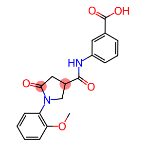 3-({[1-(2-methoxyphenyl)-5-oxo-3-pyrrolidinyl]carbonyl}amino)benzoic acid