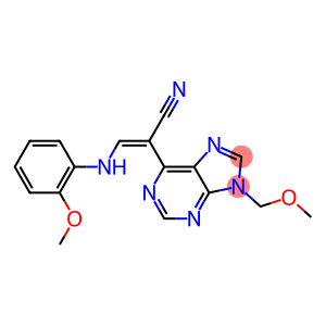 9-(Methoxymethyl)-6-[(E)-1-cyano-2-[(2-methoxyphenyl)amino]ethenyl]-9H-purine