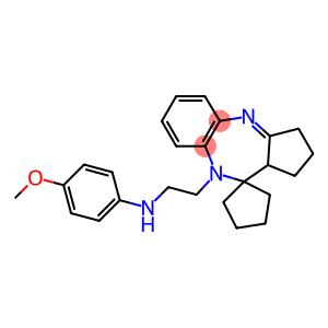 9-[2-(4-Methoxyanilino)ethyl]-1,2,3,9,10,10a-hexahydrospiro[benzo[b]cyclopenta[e][1,4]diazepine-10,1'-cyclopentane]