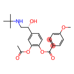 4-Methoxybenzoic acid 2-(acetyloxy)-4-[(R)-2-[(1,1-dimethylethyl)amino]-1-hydroxyethyl]phenyl ester