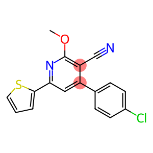 2-Methoxy-4-(4-chlorophenyl)-6-(2-thienyl)pyridine-3-carbonitrile