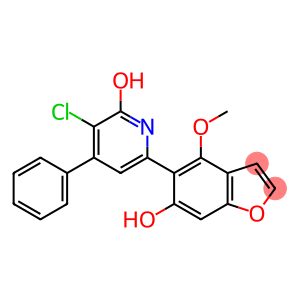 4-Methoxy-5-(4-phenyl-5-chloro-6-hydroxy-2-pyridinyl)benzofuran-6-ol