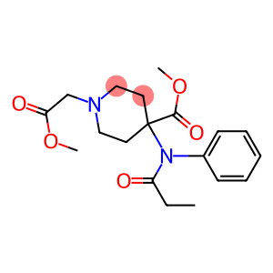 4-Methoxycarbonyl-4-(N-phenyl-N-propanoylamino)piperidine-1-acetic acid methyl ester