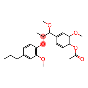 1-Methoxy-2-methyl-1-(4-acetoxy-3-methoxyphenyl)-2-(4-propyl-2-methoxyphenoxy)ethane