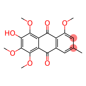 1-Methoxy-3-methyl-5-methoxy-6-methoxy-7-hydroxy-8-methoxy-9,10-anthraquinone