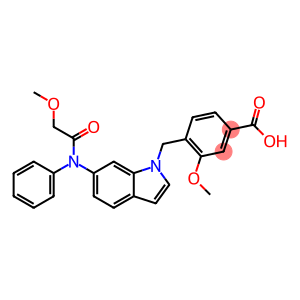 4-[6-[Methoxyphenylacetylamino]-1H-indol-1-ylmethyl]-3-methoxybenzoic acid