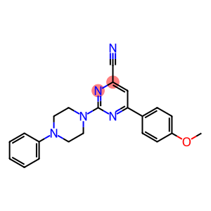 6-(4-methoxyphenyl)-2-(4-phenyl-1-piperazinyl)-4-pyrimidinecarbonitrile