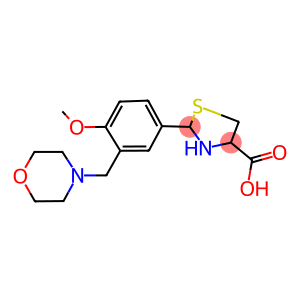 2-[4-methoxy-3-(4-morpholinylmethyl)phenyl]-1,3-thiazolidine-4-carboxylic acid