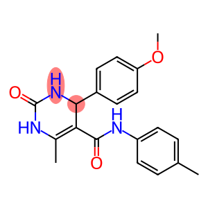 4-(4-methoxyphenyl)-6-methyl-N-(4-methylphenyl)-2-oxo-1,2,3,4-tetrahydropyrimidine-5-carboxamide