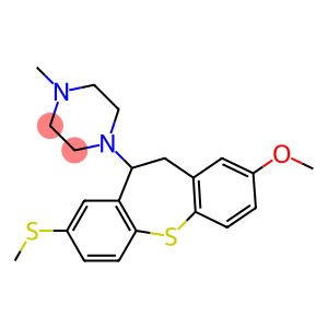 1-[2-methoxy-8-(methylsulfanyl)-10,11-dihydrodibenzo[b,f]thiepin-10-yl]-4-methylpiperazine