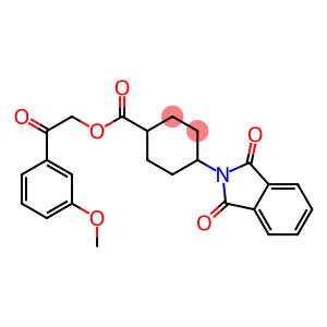 2-(3-methoxyphenyl)-2-oxoethyl 4-(1,3-dioxo-1,3-dihydro-2H-isoindol-2-yl)cyclohexanecarboxylate