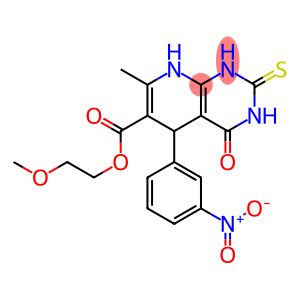 2-methoxyethyl 5-{3-nitrophenyl}-7-methyl-4-oxo-2-thioxo-1,2,3,4,5,8-hexahydropyrido[2,3-d]pyrimidine-6-carboxylate